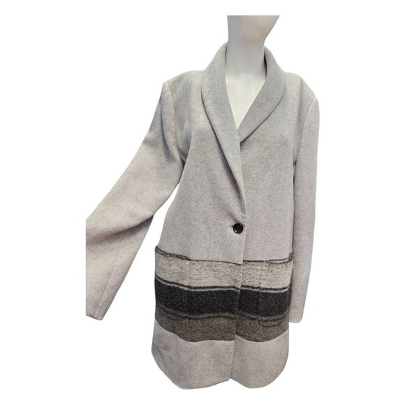 Calvin Klein Jackets & Blazers - Calvin Klein Gray Wool Blend Long Jacket Size 14 Western Fall Winter
